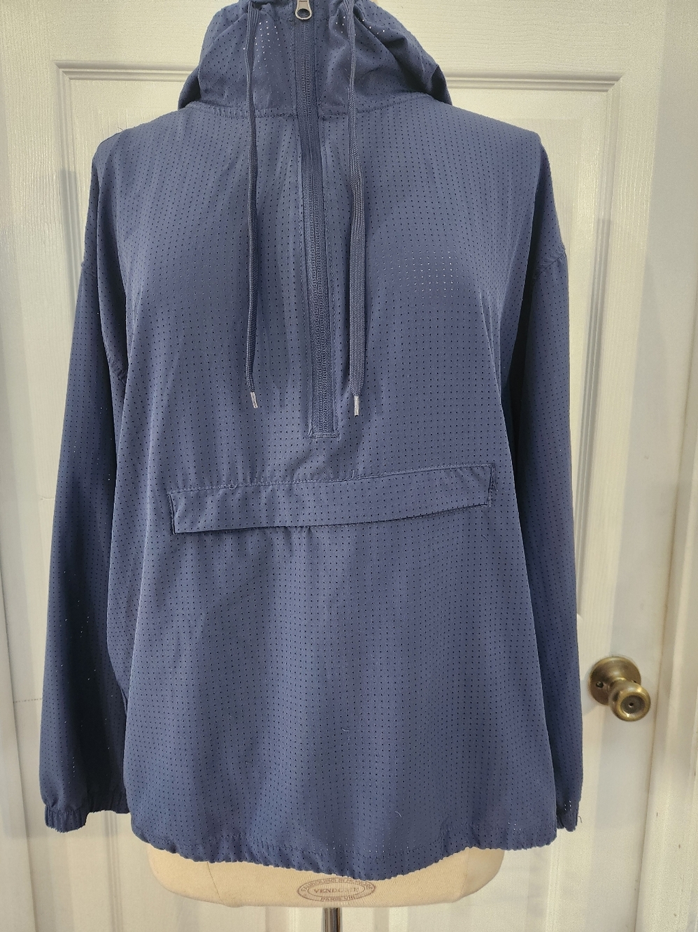 Tangerine Perforated Blue Quarter Zip